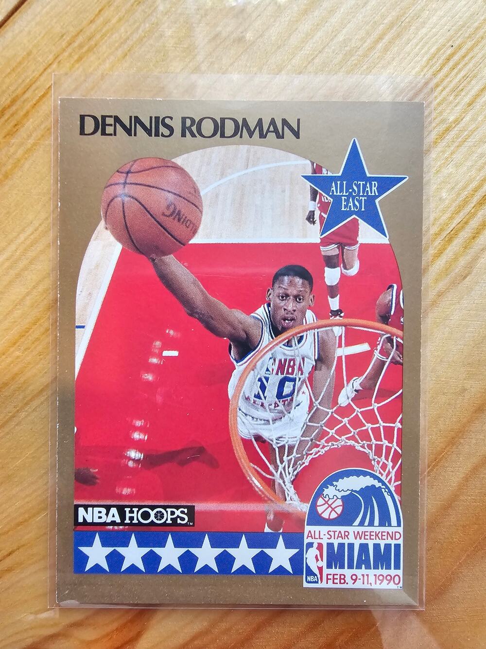 Dennis Rodman 1990-1991 NBA Hoops #10 - Detroit Pistons All Star - Fresh Pull